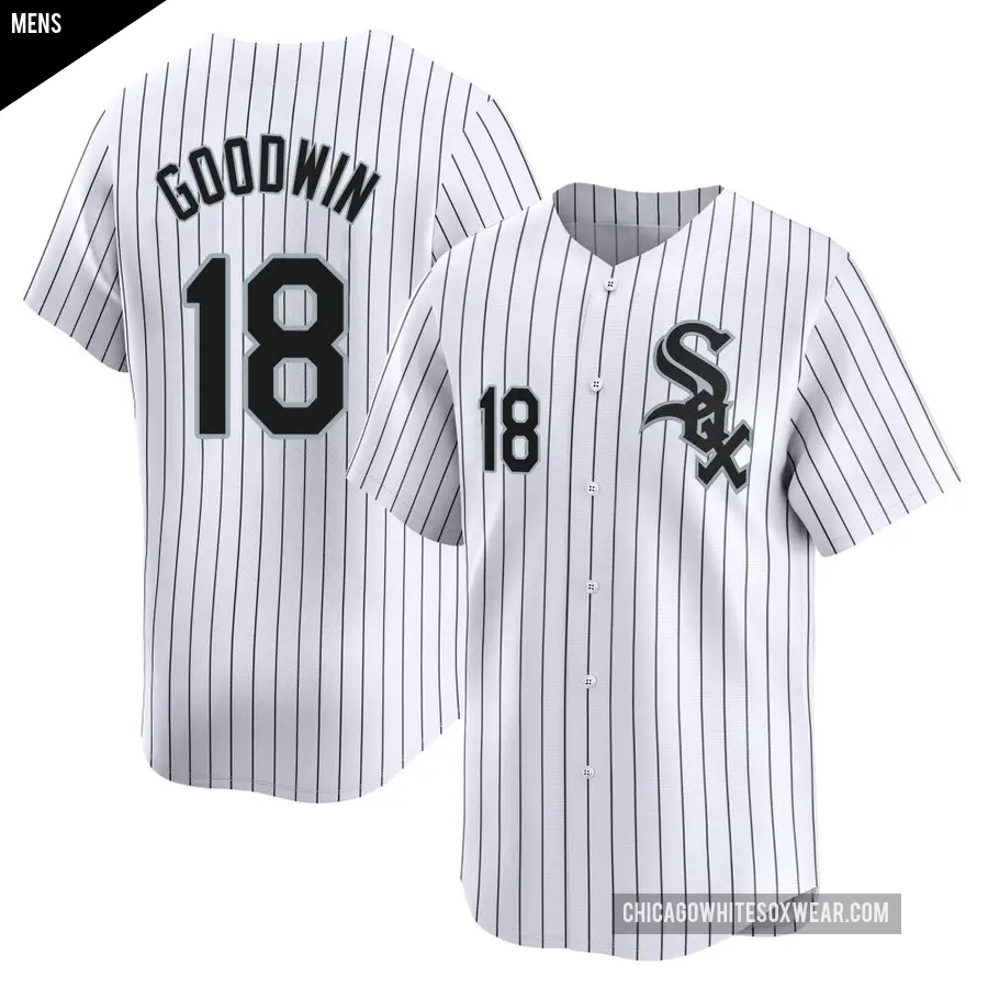 Men's Chicago White Sox ＃18 Brian Goodwin Limited White Home Jersey