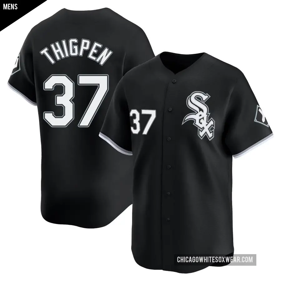 Men's Chicago White Sox ＃37 Bobby Thigpen Limited Black Alternate Jersey