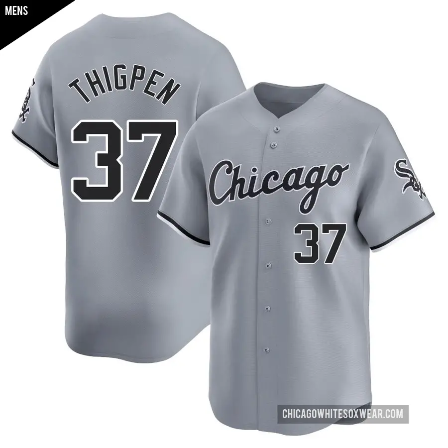 Men's Chicago White Sox ＃37 Bobby Thigpen Limited Gray Road Jersey