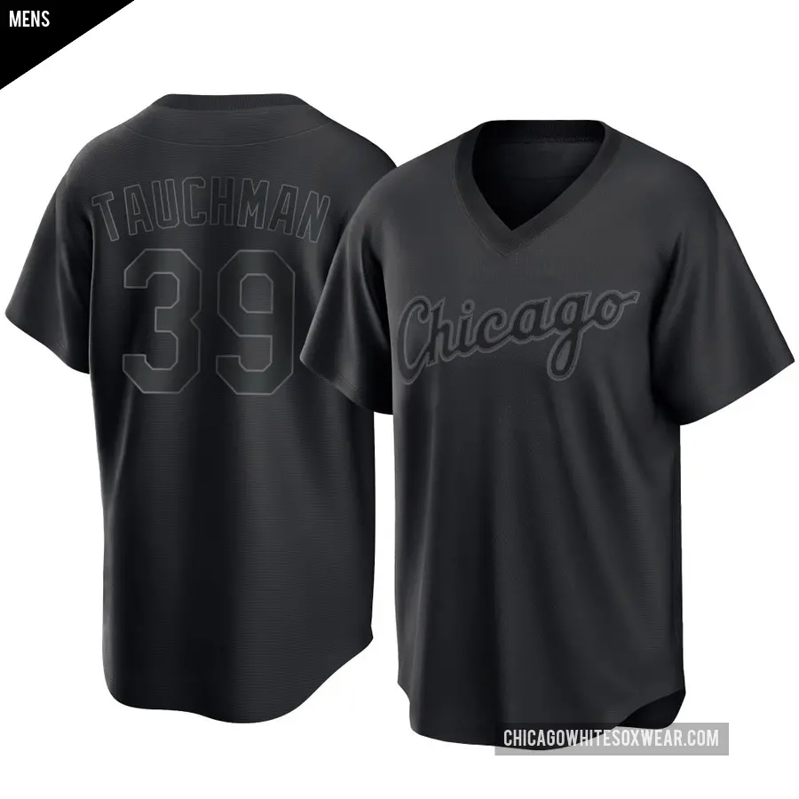 Men's Chicago White Sox ＃39 Mike Tauchman Replica Black Pitch Fashion Jersey