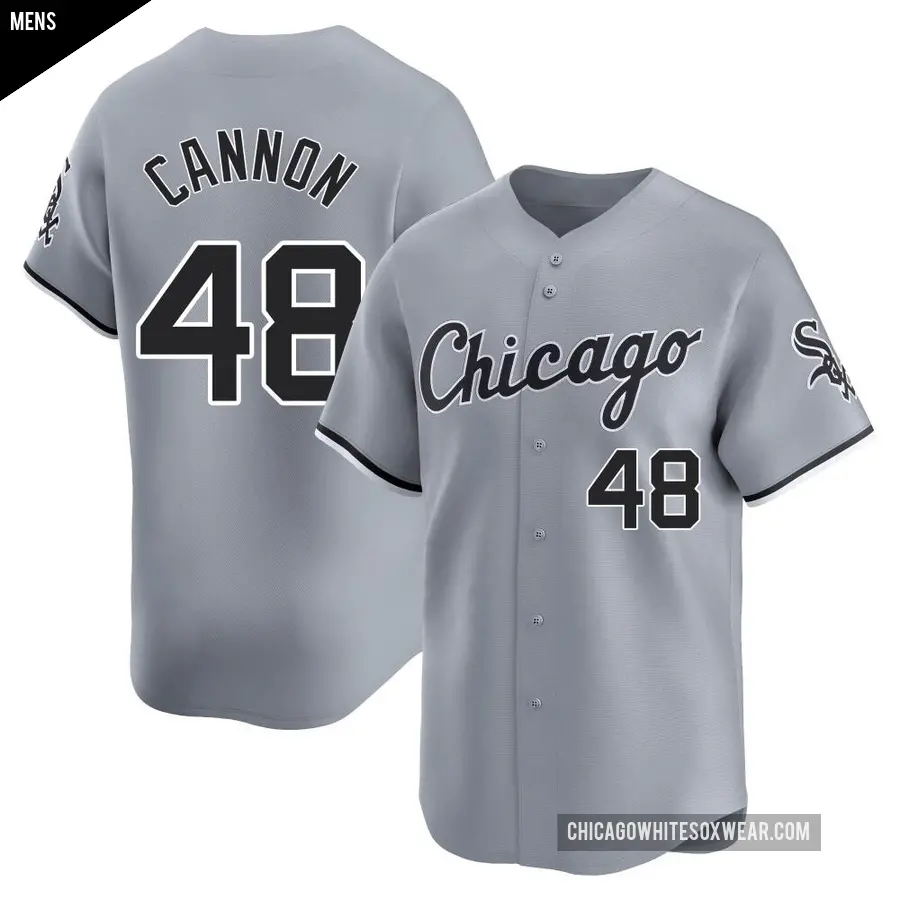 Men's Chicago White Sox ＃48 Jonathan Cannon Limited Gray Road Jersey