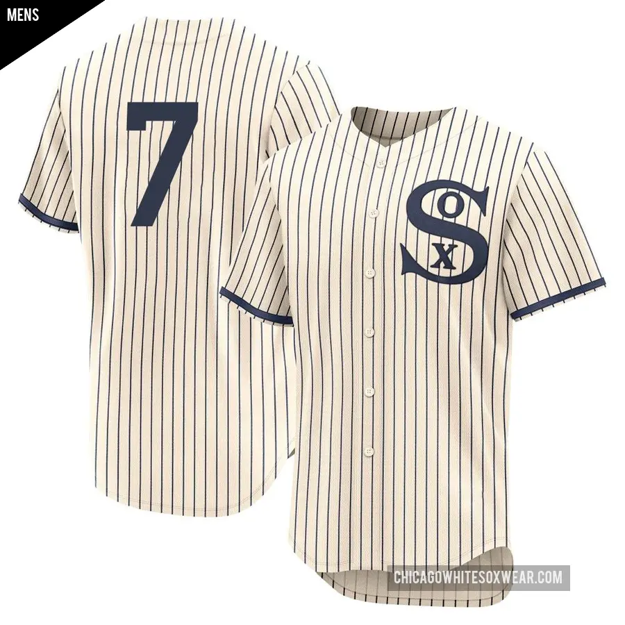 Men's Chicago White Sox ＃7 Dominic Fletcher Authentic Cream 2021 Field of Dreams Jersey