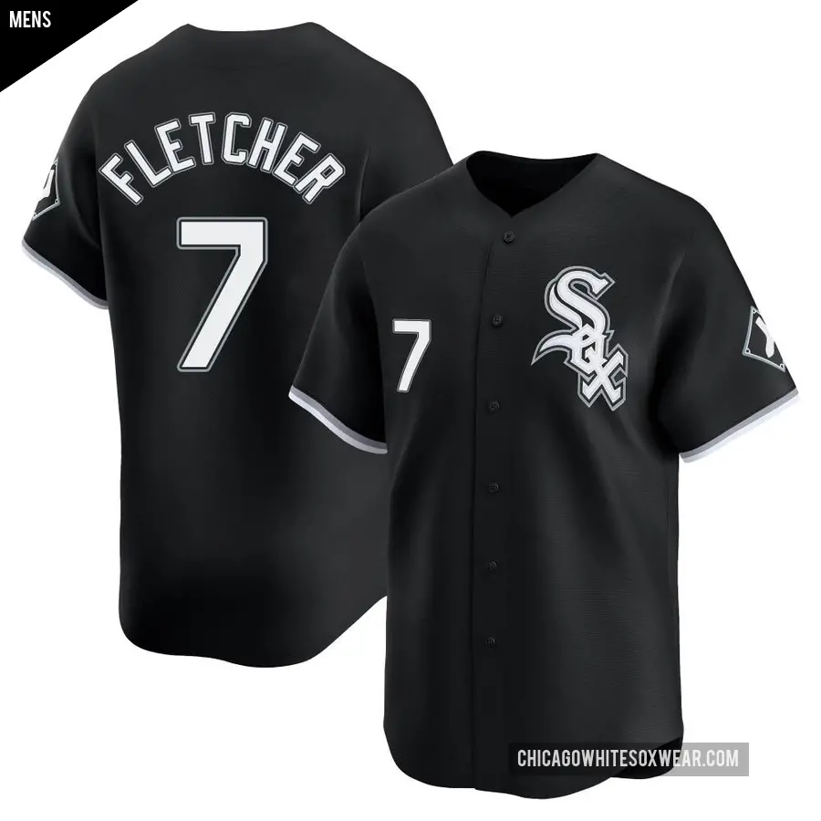 Men's Chicago White Sox ＃7 Dominic Fletcher Limited Black Alternate Jersey