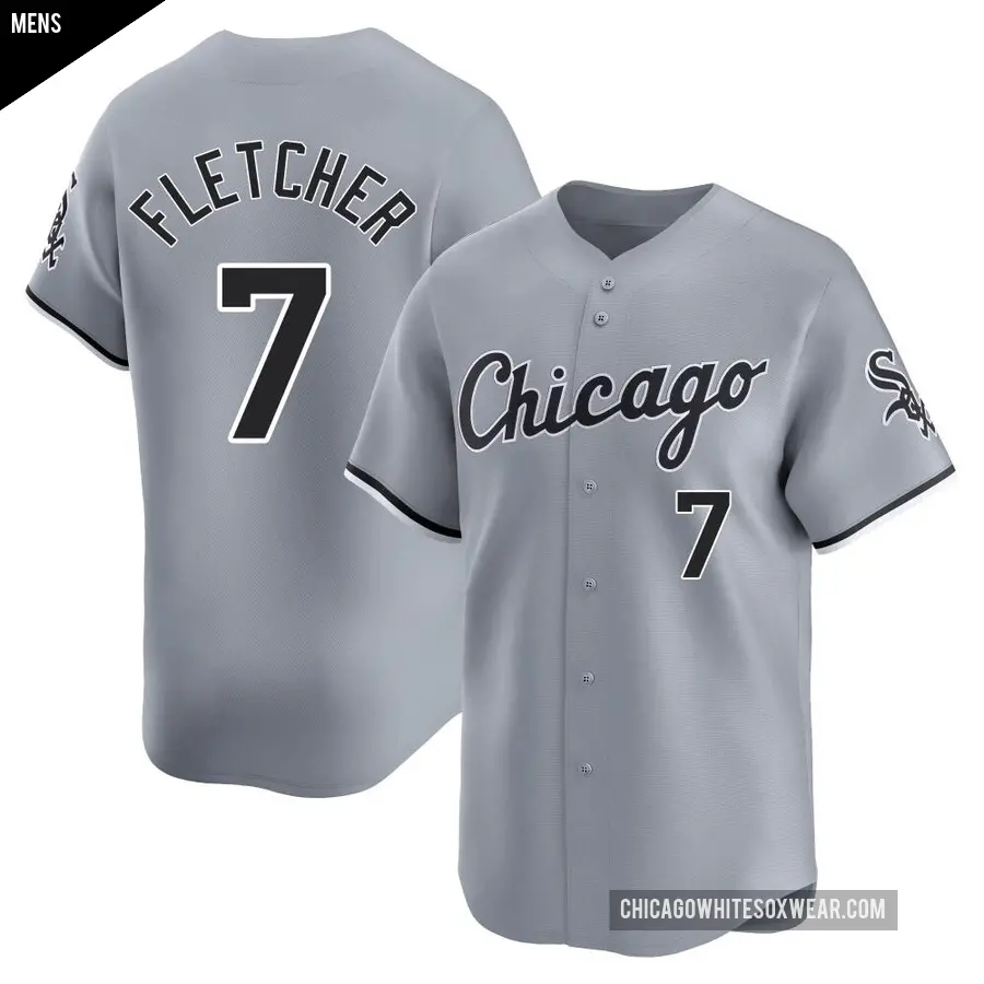 Men's Chicago White Sox ＃7 Dominic Fletcher Limited Gray Road Jersey