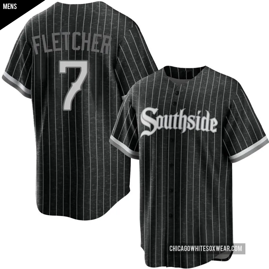 Men's Chicago White Sox ＃7 Dominic Fletcher Replica Black 2021 City Connect Jersey