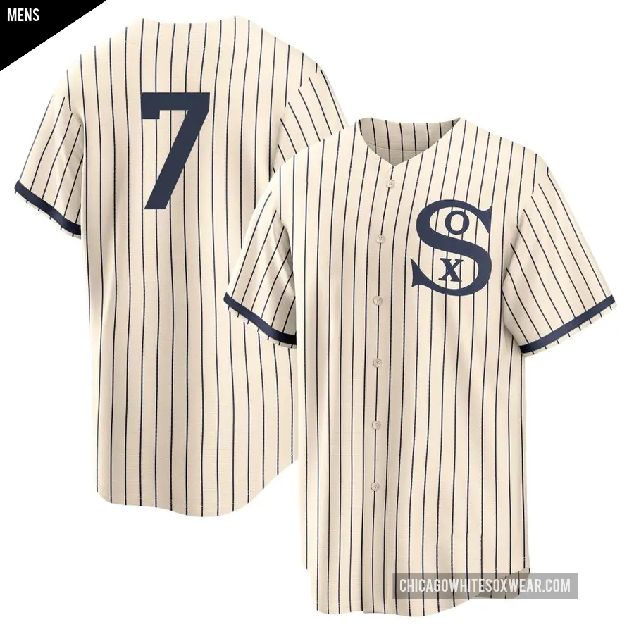 Men's Chicago White Sox ＃7 Dominic Fletcher Replica Cream 2021 Field of Dreams Jersey