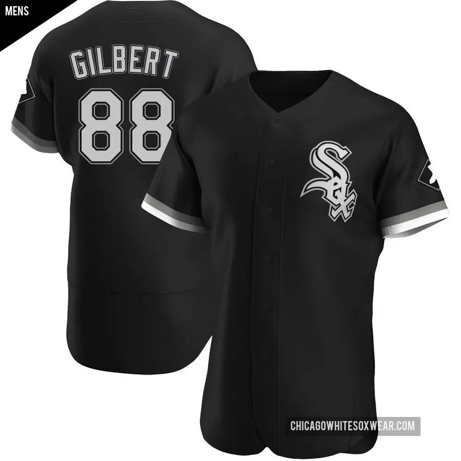 Men's Chicago White Sox ＃88 Tyler Gilbert Authentic Black Alternate Jersey