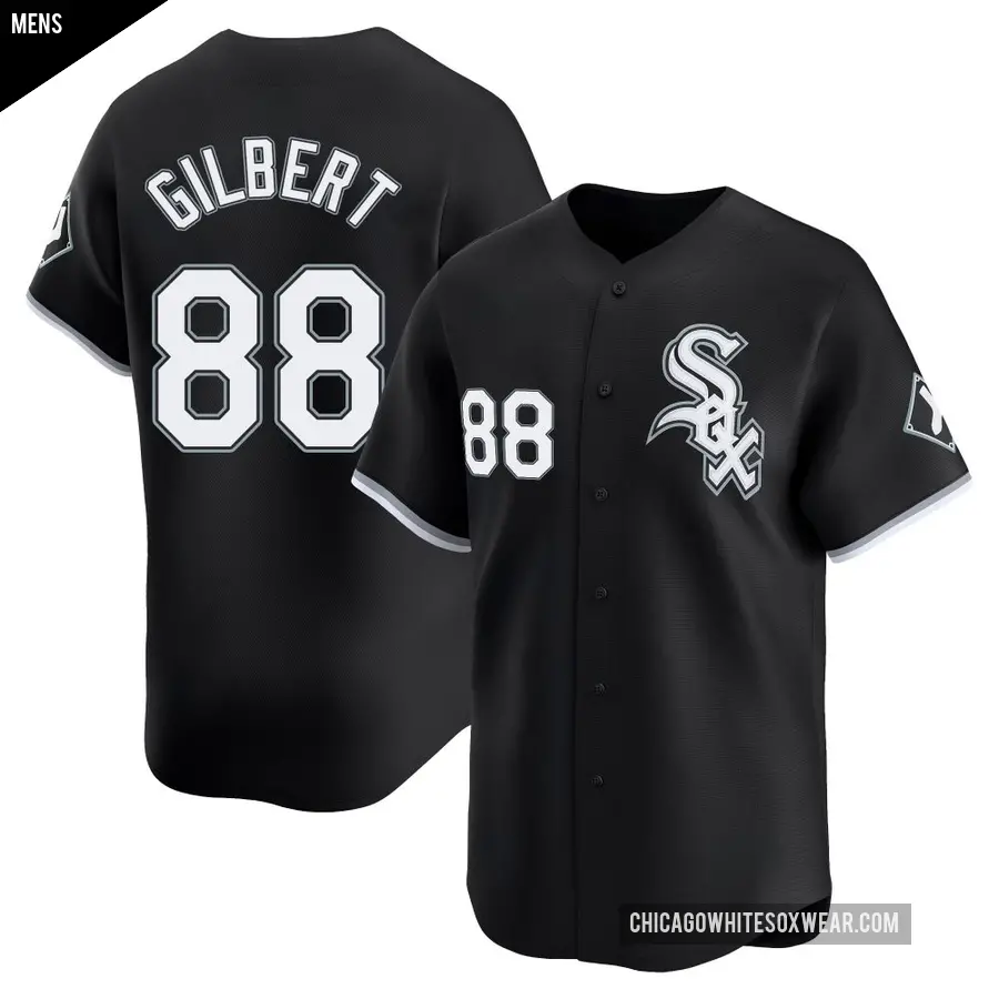 Men's Chicago White Sox ＃88 Tyler Gilbert Limited Black Alternate Jersey