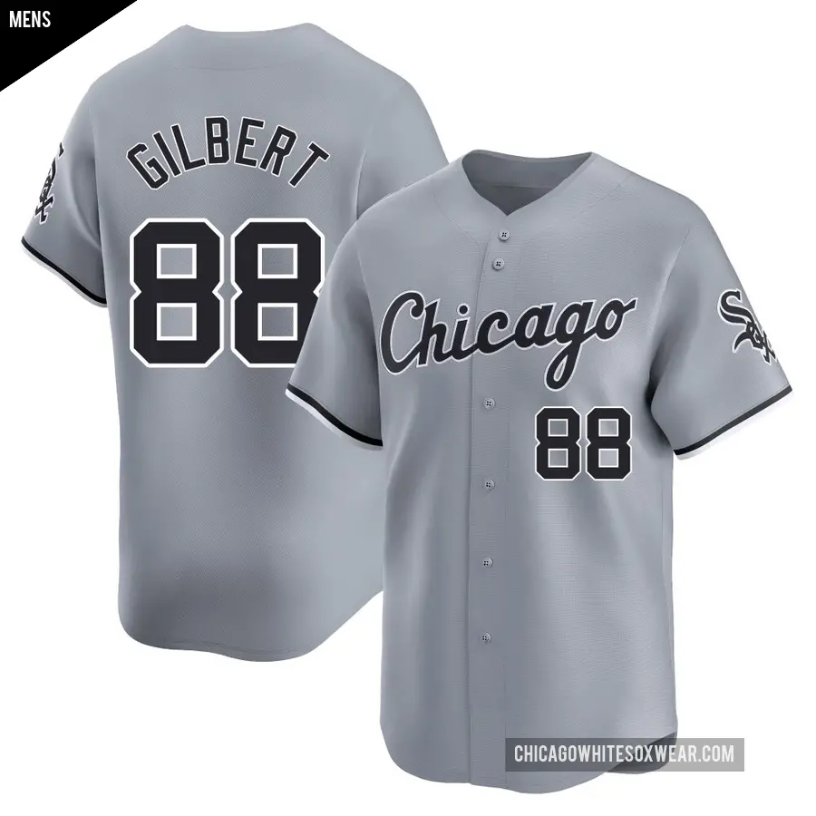 Men's Chicago White Sox ＃88 Tyler Gilbert Limited Gray Road Jersey