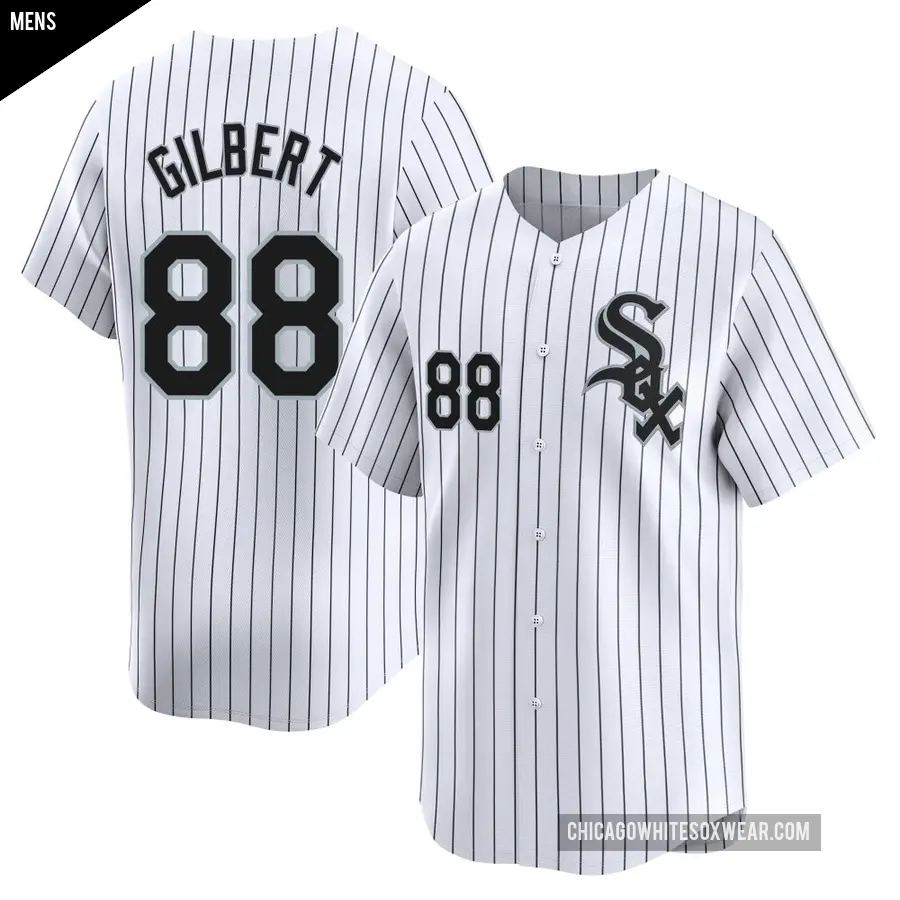 Men's Chicago White Sox ＃88 Tyler Gilbert Limited White Home Jersey