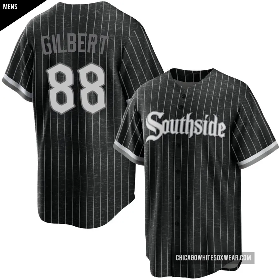 Men's Chicago White Sox ＃88 Tyler Gilbert Replica Black 2021 City Connect Jersey