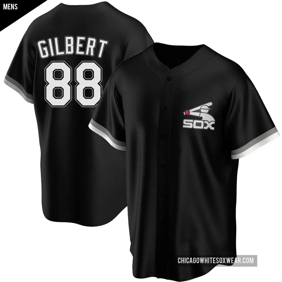 Men's Chicago White Sox ＃88 Tyler Gilbert Replica Black Spring Training Jersey