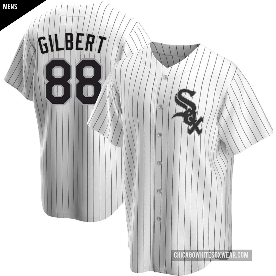 Men's Chicago White Sox ＃88 Tyler Gilbert Replica White Home Jersey