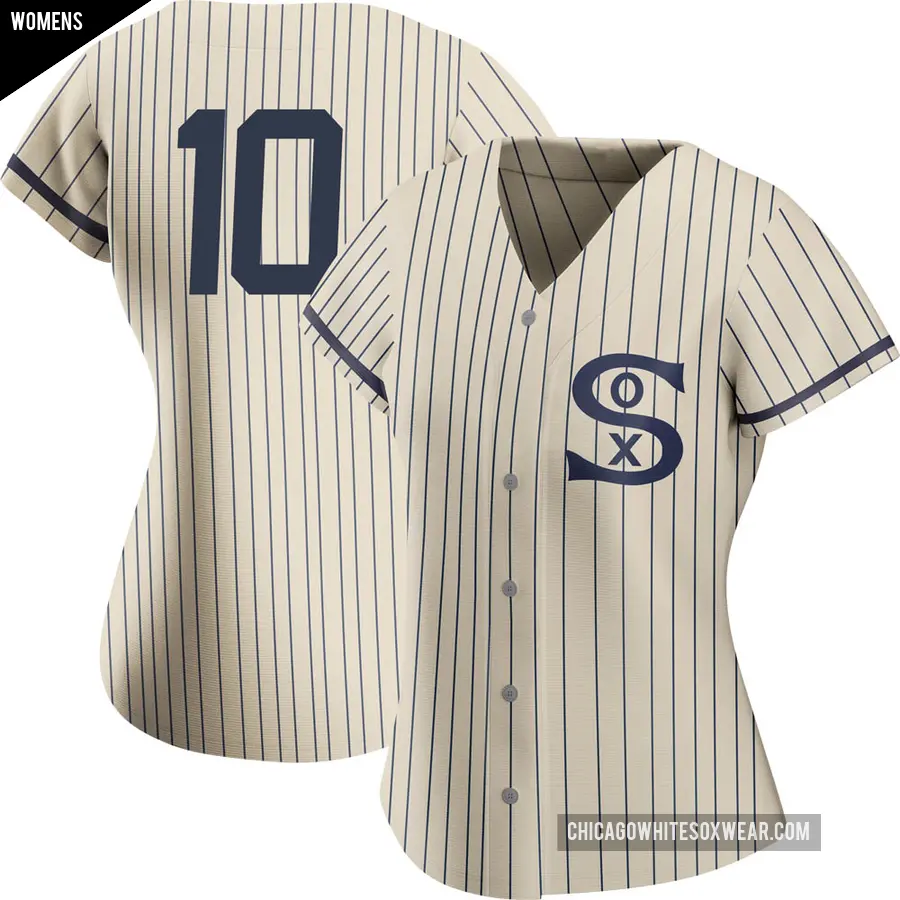 Women's Chicago White Sox ＃10 Yoan Moncada Authentic Cream 2021 Field of Dreams Jersey