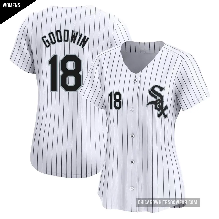 Women's Chicago White Sox ＃18 Brian Goodwin Limited White Home Jersey