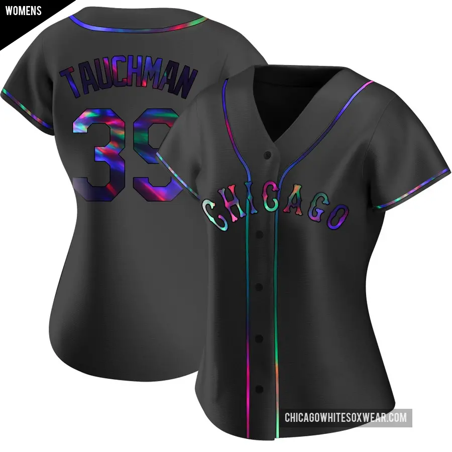 Women's Chicago White Sox ＃39 Mike Tauchman Replica Black Holographic Alternate Jersey