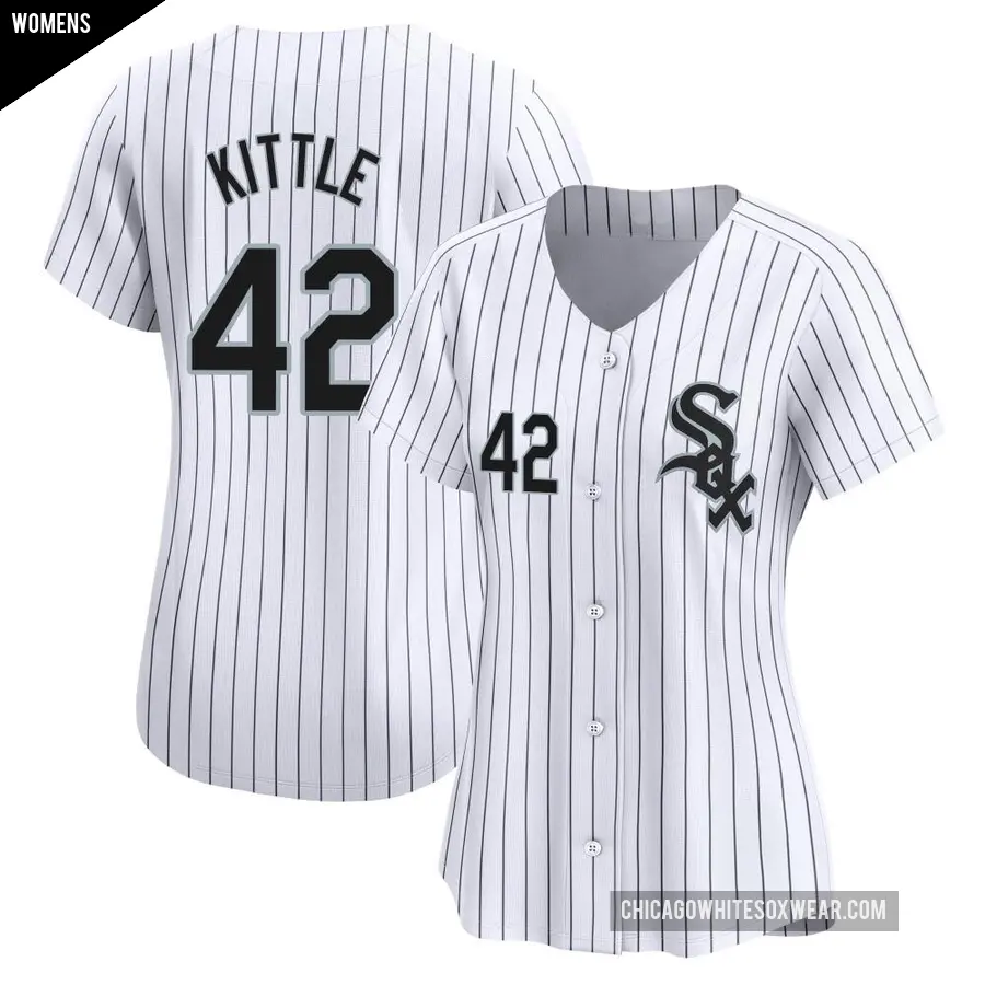 Women's Chicago White Sox ＃42 Ron Kittle Limited White Home Jersey