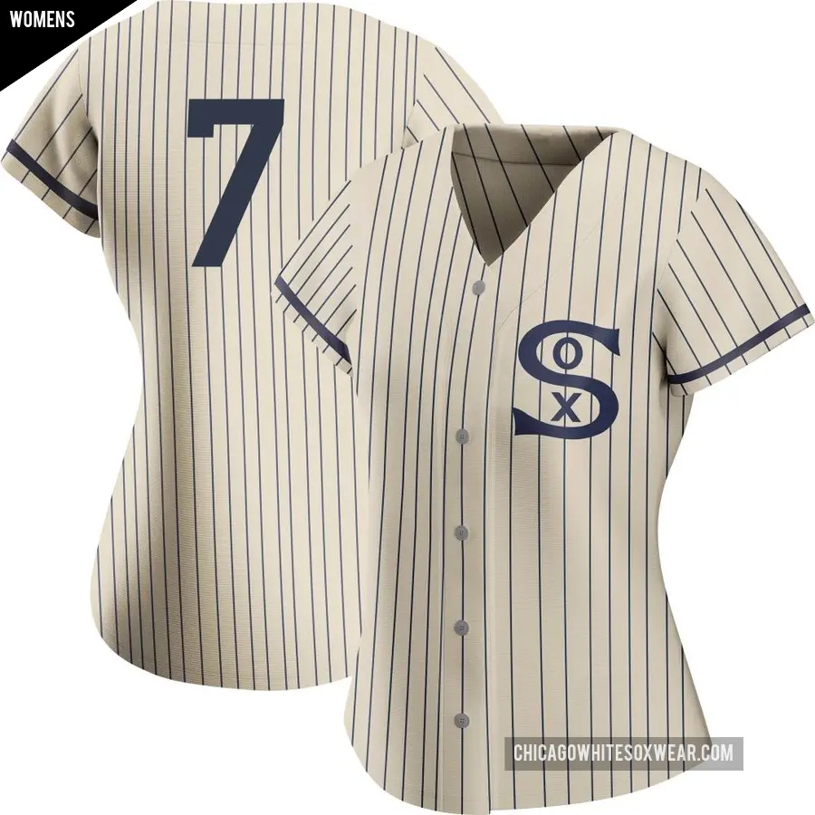 Women's Chicago White Sox ＃7 Dominic Fletcher Authentic Cream 2021 Field of Dreams Jersey