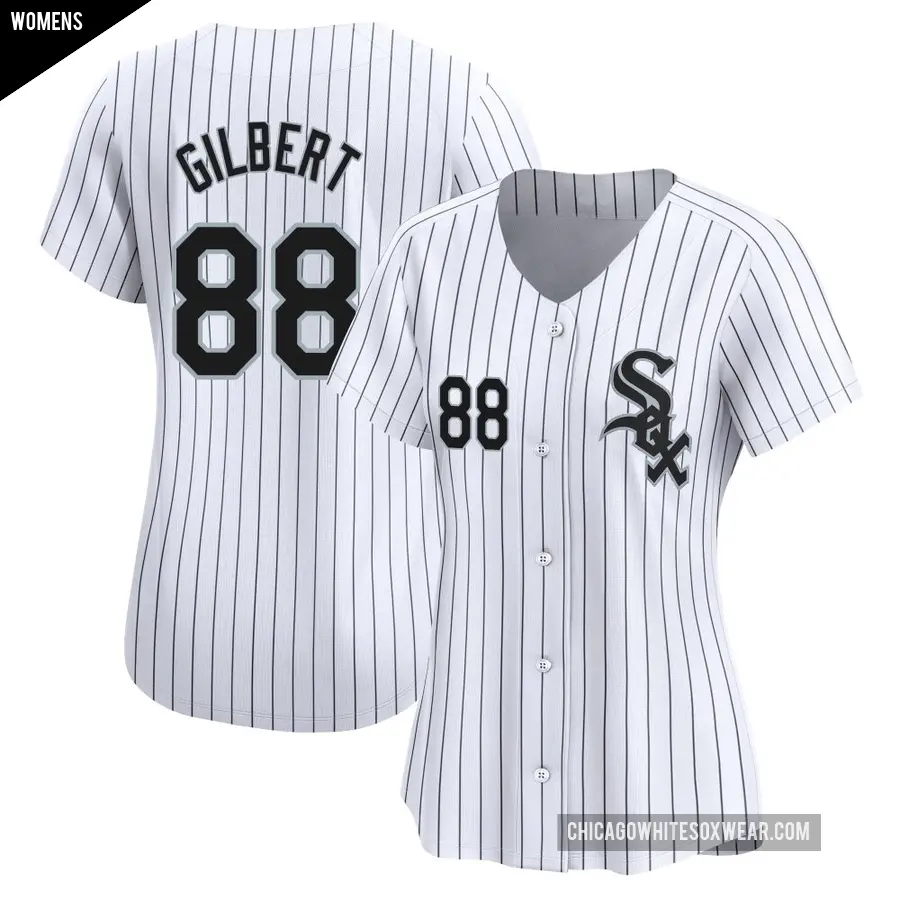 Women's Chicago White Sox ＃88 Tyler Gilbert Limited White Home Jersey