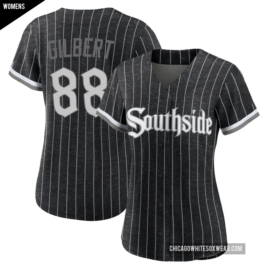 Women's Chicago White Sox ＃88 Tyler Gilbert Replica Black 2021 City Connect Jersey