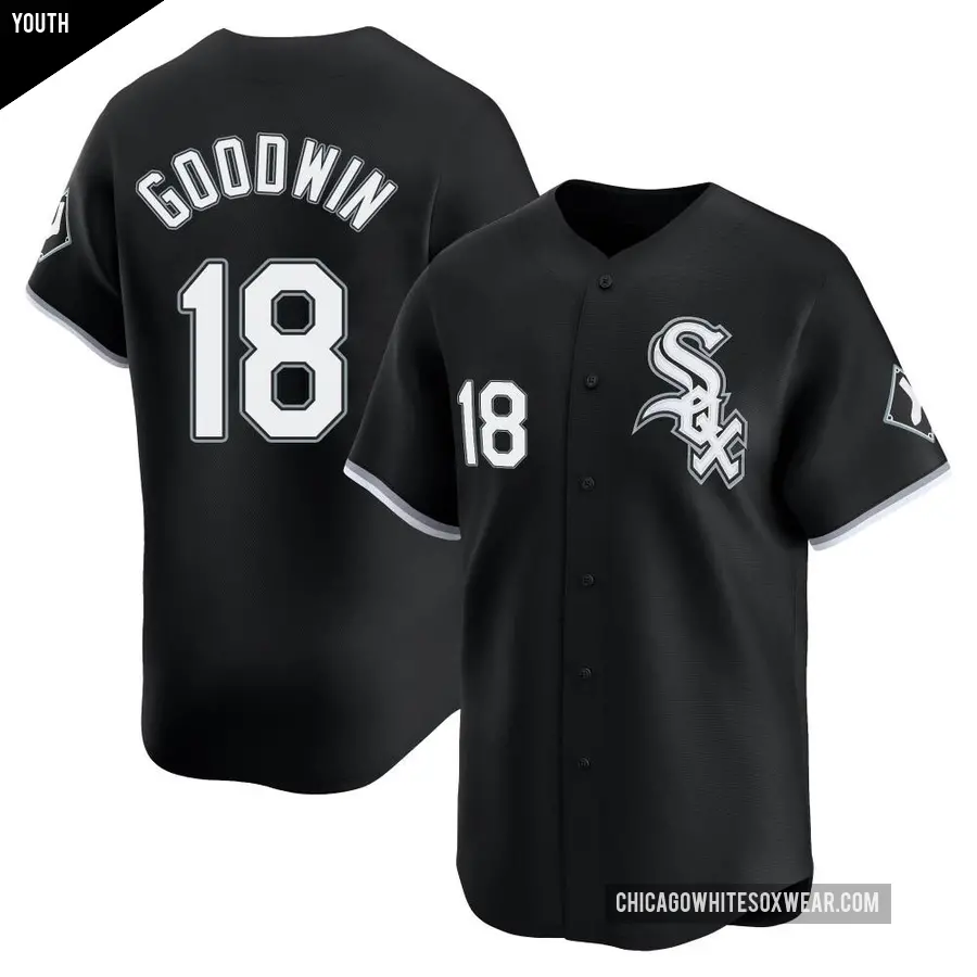 Youth Chicago White Sox ＃18 Brian Goodwin Limited Black Alternate Jersey