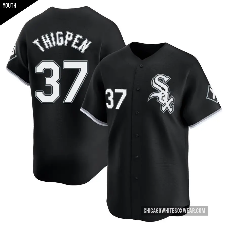 Youth Chicago White Sox ＃37 Bobby Thigpen Limited Black Alternate Jersey