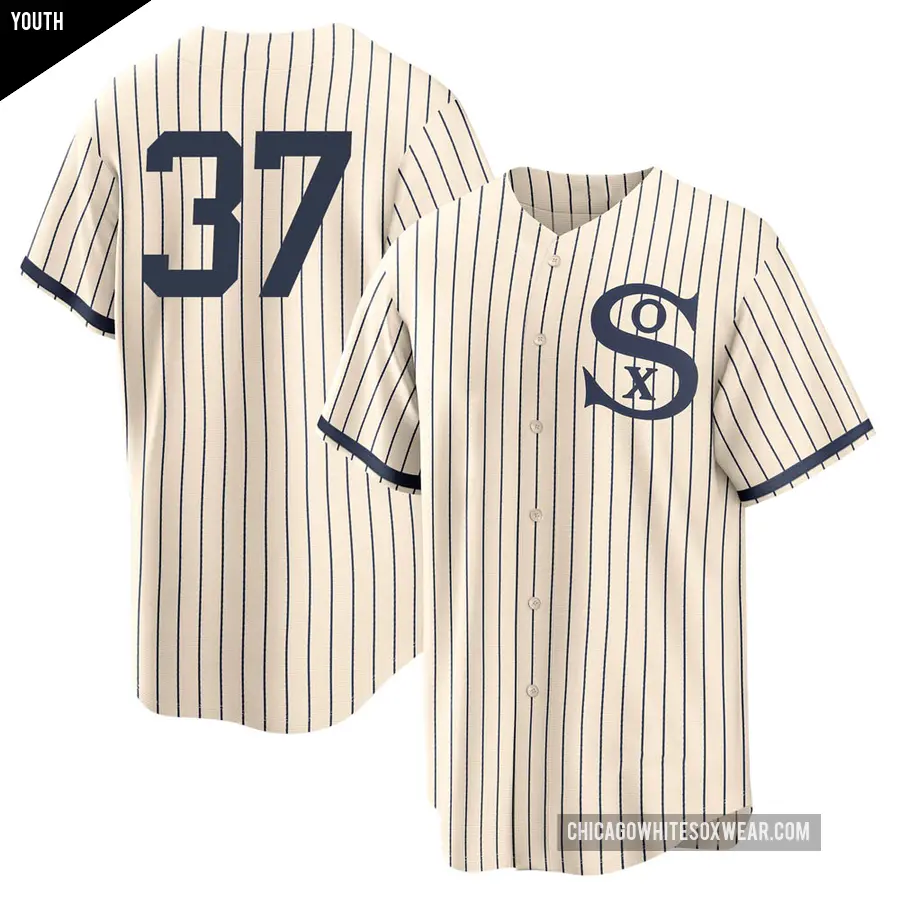 Youth Chicago White Sox ＃37 Bobby Thigpen Replica Cream 2021 Field of Dreams Jersey