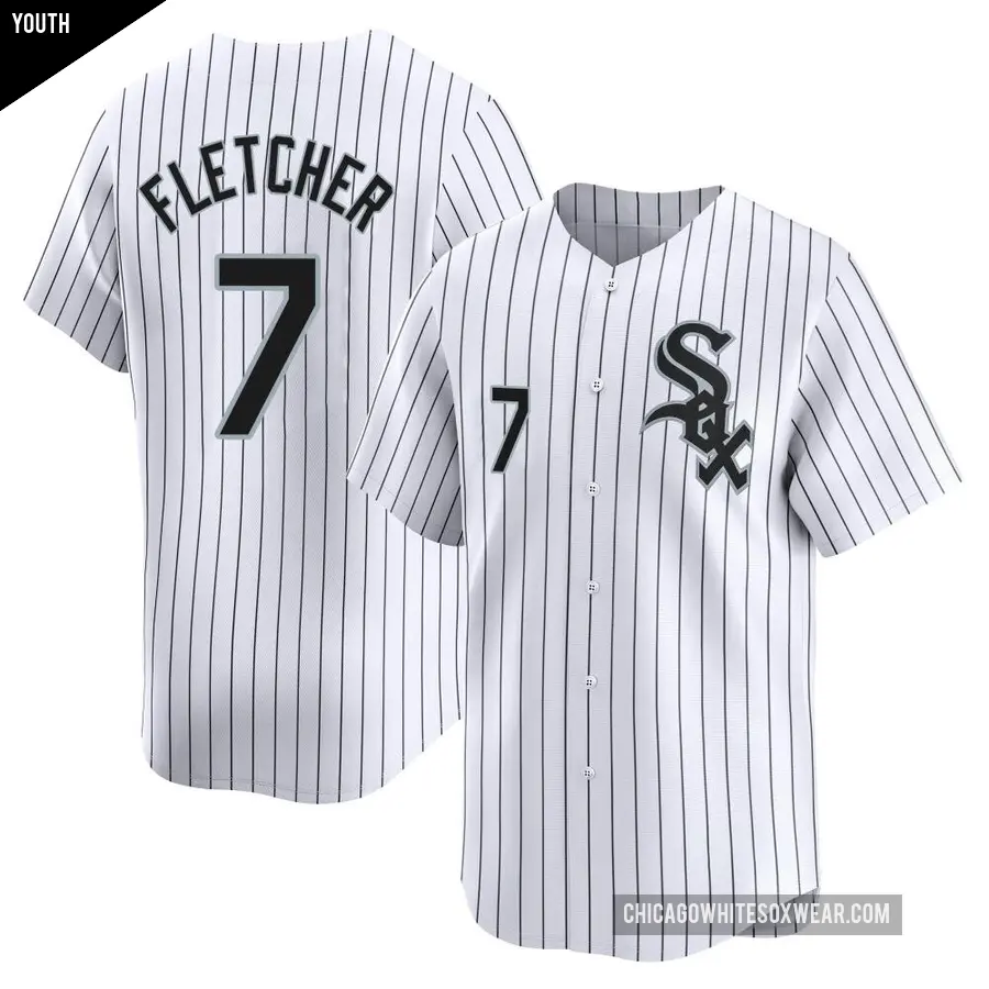 Youth Chicago White Sox ＃7 Dominic Fletcher Limited White Home Jersey