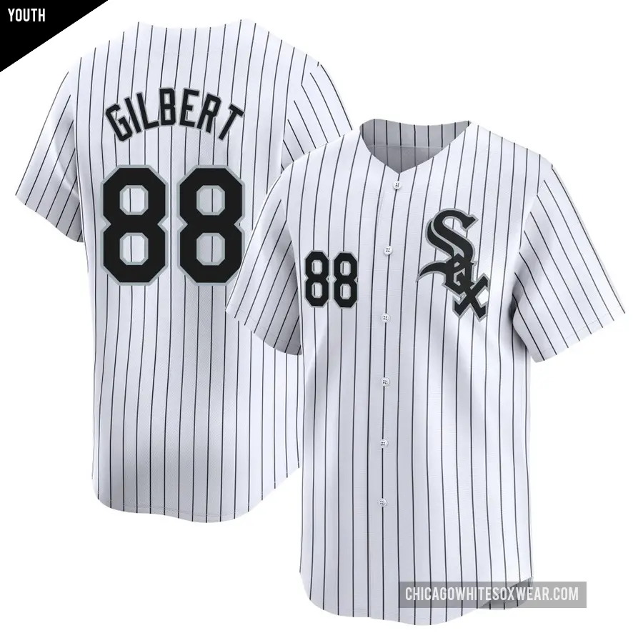 Youth Chicago White Sox ＃88 Tyler Gilbert Limited White Home Jersey